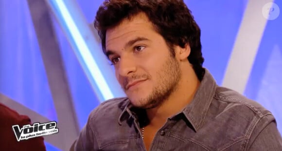 Le ténébreux Amir dans "The Voice 3", samedi 8 mars 2014 sur TF1.