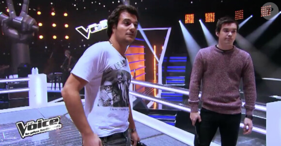 Amir lors des répétitions dans "The Voice 3", samedi 8 mars 2014 sur TF1.