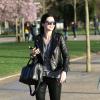 Kendall Jenner est allée visiter la tour Eiffel, à l'occasion de son passage à Paris pour la Fashion Week. Le 27 février 2014.