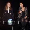 Julie Gayet et Isabelle Giordano pour la projection du documentaire "Cinéaste(s)" au festival Rendez-vous with French Cinema à New York, le 8 mars 2014.