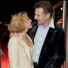 Liam Neeson et sa femme Natasha Richardson à Londres le 17 octobre 2008.