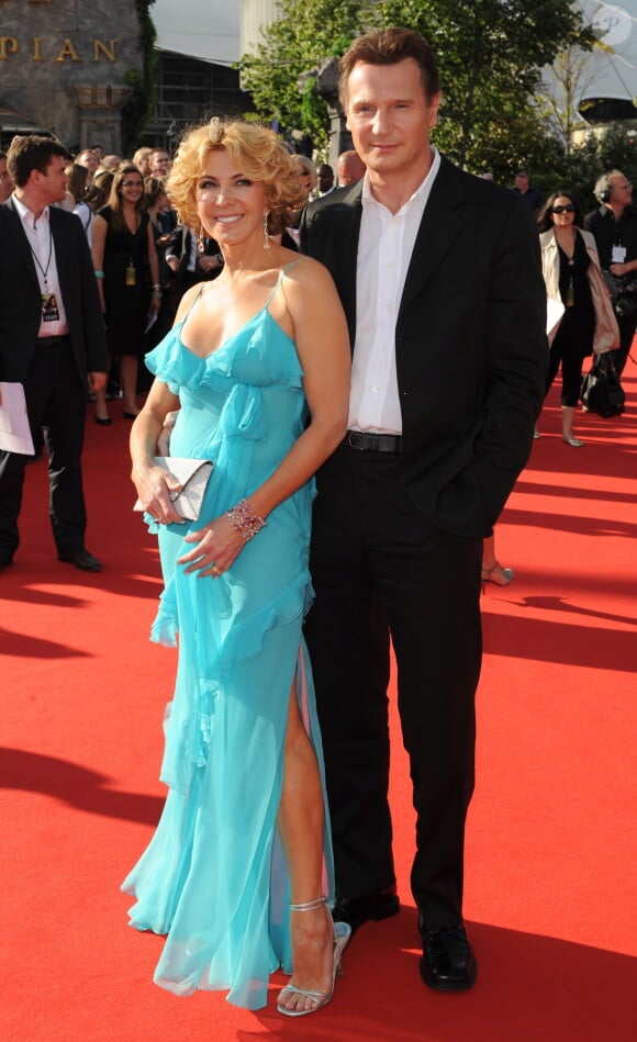 Liam Neeson et sa femme Natasha Richardson à Londres, le 19 juin 2008.