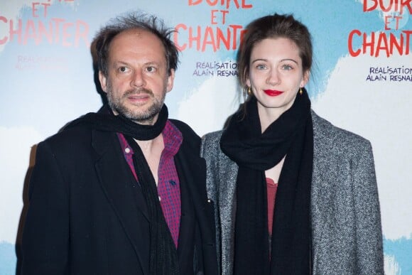 Denis Podalydès et sa femme à l'avant première du film Aimer, boire et chanter à Paris le 10 mars 2014.