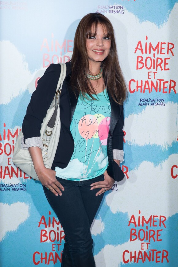 Severine Ferrer à l'avant première du film Aimer, boire et chanter à Paris le 10 mars 2014.