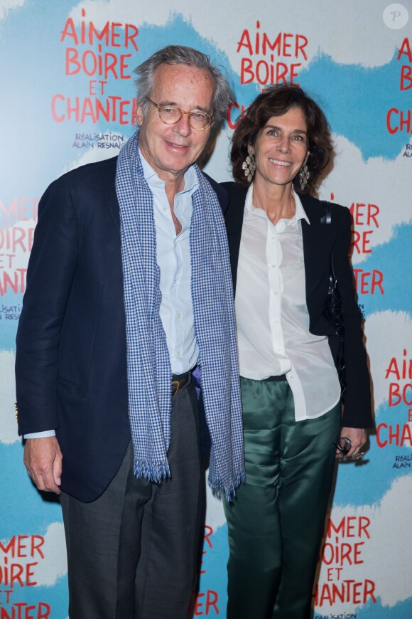 Olivier et Christine Orban à l'avant première du film Aimer, boire et chanter à Paris le 10 mars 2014.