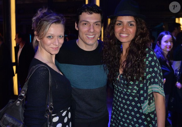 Prisca Demarez, Taïg Khris et Laurence Roustandjee - Soirée de lancement du Pop Up Store Mercedes Benz à Paris, le 11 mars 2014.