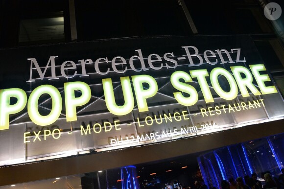 Illustration - Soirée de lancement du Pop Up Store Mercedes Benz à Paris, le 11 mars 2014.