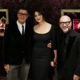 Stefano Gabbana, Monica Bellucci et Domenico Dolce inaugurent une boutique Dolce&amp;Gabbana dans le centre commercial TsUM. Moscou, le 12 mars 2014.