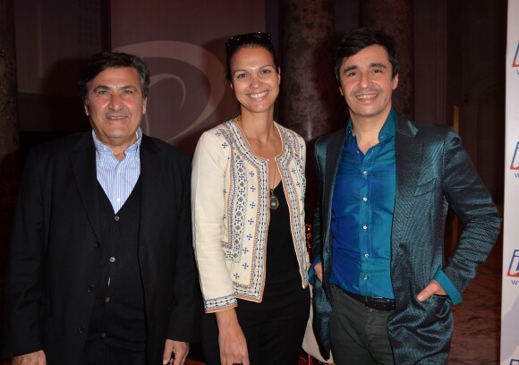Paul Amar, Isabelle Giordano et Ariel Wizman - Soirée de la chaîne I24News au Pavillon Cambon à Paris, le 12 mars 2014.