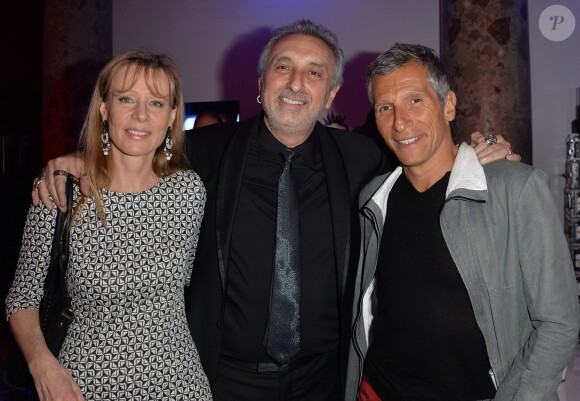 Gerard Pullicino et Nagui - Soirée de la chaîne I24News au Pavillon Cambon à Paris, le 12 mars 2014.