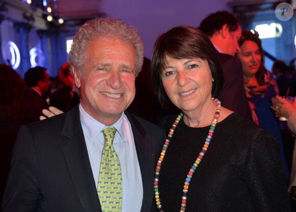 Laurent Dassault et sa femme Martine - Soirée de la chaîne I24News au Pavillon Cambon à Paris, le 12 mars 2014.