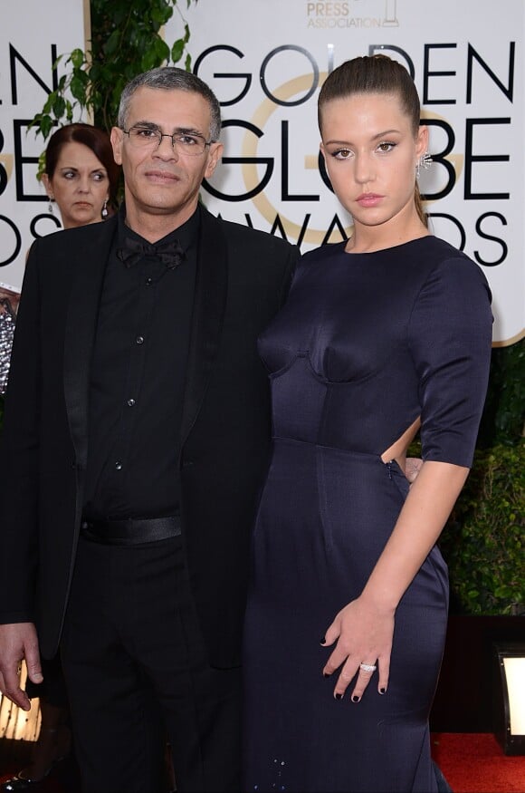 Le réalisateur Abdellatif Kechiche et son actrice Adèle Exarchopoulos lors des Golden Globes le 12 janvier 2014