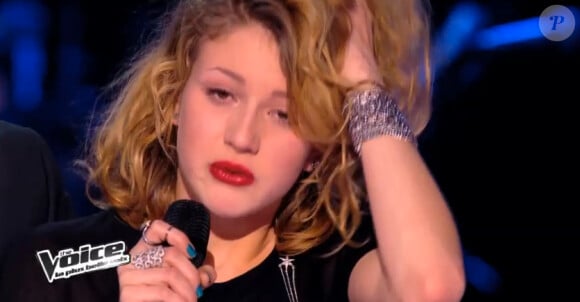 La jeune Cloé sauvée au dernier moment par Mika dans "The Voice 3", émission du 15 mars 2014.