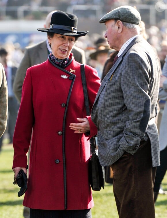 La princesse Anne assiste au 4e jour du Gold Cup Day dans le cadre du Cheltenham Festival à Chestelham, le 14 mars 2014.
