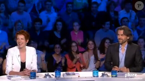 Natacha Polony et Aymeric Caron dans On n'est pas couché sur France 2, le samedi 15 mars 2014.