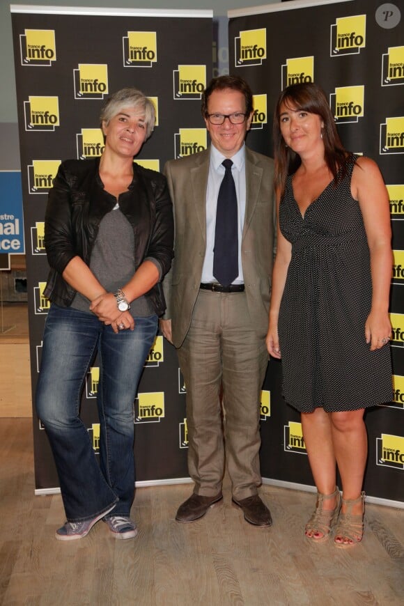 Fabienne Sintes, Pierre-Marie Christin et Celyne Bayt-Darcourt à Paris, le 28 août 2013.