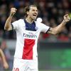 Zlatan Ibrahimovic lors du match entre le PSG et le Bayer Leverkusen, le 18 février 2014, à Paris au Parc des Princes