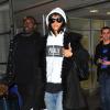 Rihanna arrive à l'aéroport JFK à New York, en provenance de Manchester. Le 14 mars 2014.