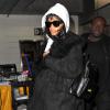 Rihanna arrive à l'aéroport JFK à New York, en provenance de Manchester. Le 14 mars 2014.