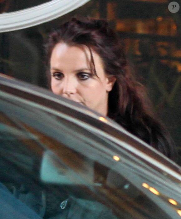 Exclusif - Britney Spears et son chéri David Lucado au dîner de répétition du mariage de Jamie Lynn Spears et James Watson dans un restaurant à La Nouvelle-Orléans, le 13 mars 2014.