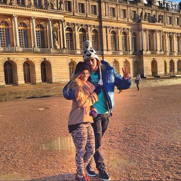Marquinhos et sa belle Carol Cabrino - photo du 18 janvier 2014 issue du compte Instagram du joueur du Paris Saint-Germain