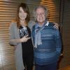 Didier Barbelivien et Carla Bruni récompensée du Grand Prix de l'UNAC de la chanson 2014 pour "Chez Keith et Anita" - à Paris, le 17 mars 2014.