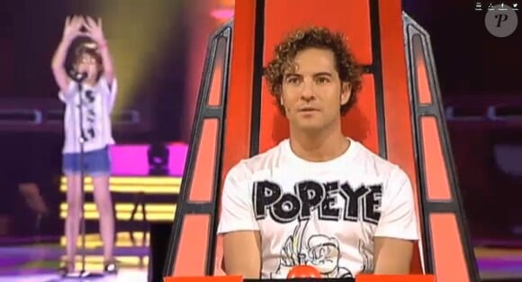 David Bisbal dans l'émission The Voice Kids en Espagne - 2014