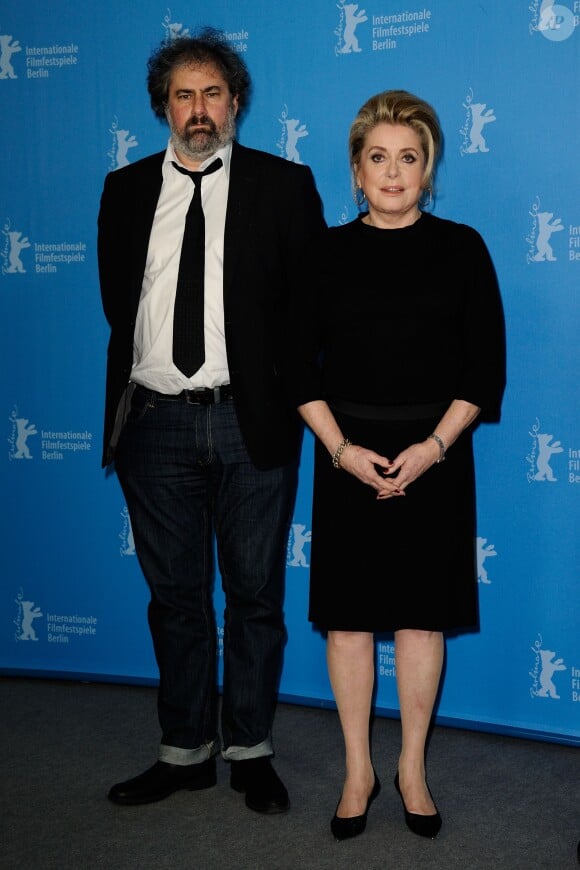 Gustave Kervern et Catherine Deneuve présentent le film Dans la Cour au 64eme Festival International du Film de Berlin, le 11 février 2014.