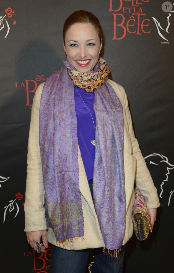 Natasha St-Pier - Première de la comédie musicale "La Belle et la Bête" avec Vincent Niclo dans le rôle de la Bête au théâtre Mogador à Paris le 20 mars 2014.