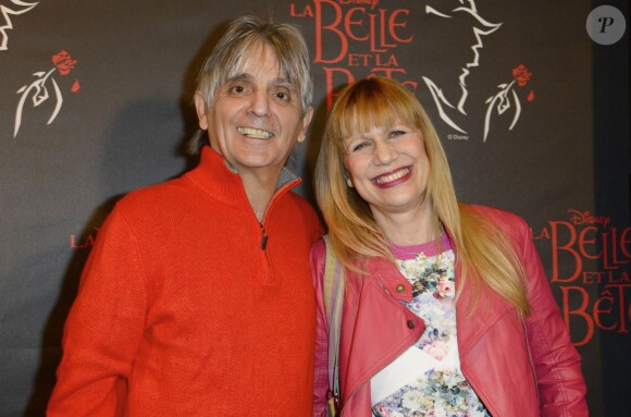 Mario et Stone - Première de la comédie musicale "La Belle et la Bête" avec Vincent Niclo dans le rôle de la Bête au théâtre Mogador à Paris le 20 mars 2014.