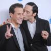 Victor Voronov et Johnny Weir à la 23e cérémonie des Annual GLAAD Media Awards à New York, le 24 mars 2012.