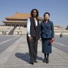 Michelle Obama et la première dame chinoise Peng Liyuan à la Cité interdite, à Pékin, en Chine, le 21 mars 2014.