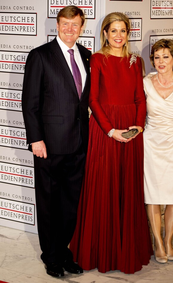 Le roi Willem-Alexander et la reine Maxima des Pays-Bas assistent à la cérémonie des Prix des Médias allemands 2013 à Baden Baden, le 21 mars 2014.21/03/2014 - Baden Baden