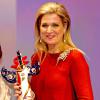 La reine Maxima des Pays-Bas a reçu le 21 mars 2014 à Baden-Baden, en Allemagne, le prix Deutsche Medien Award récompensant son action en tant que représentante spéciale du Secrétaire générale de l'ONU pour la finance inclusive pour le développement.