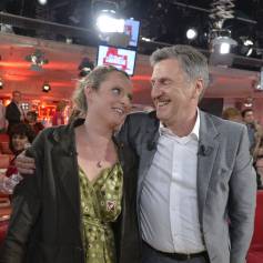 Daniel Auteuil et sa fille Aurore lors de l'émission "Vivement Dimanche" du 9 juin 2013