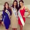 Flora Coquerel en compagnie de Virginia Hernandez, Miss Panama 2013, et Caroline Brid, Miss Panama 2014