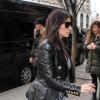 Kim Kardashian, de retour à New York avec son fiancé Kanye West. Le 25 mars 2014.