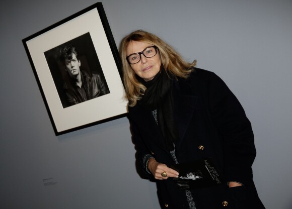 Bettina Rheims au vernissage de l'exposition Robert Mapplethorpe au Grand Palais, organisé par la société Aurel BGC, mécène exclusif de cette rétrospective. À Paris, le 24 mars 2014.