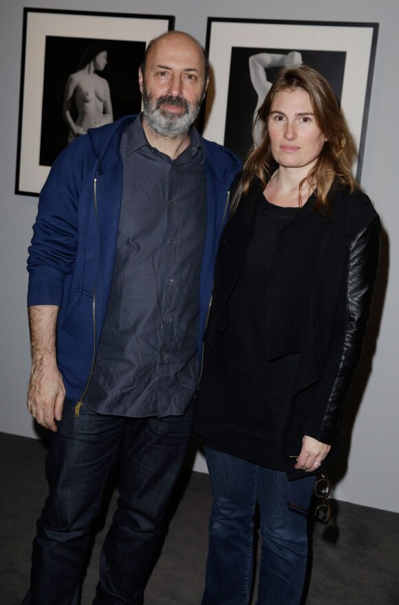 Cédric Klapisch et son épouse Lola Doillon au vernissage de l'exposition Robert Mapplethorpe au Grand Palais, organisé par la société Aurel BGC, mécène exclusif de cette rétrospective. À Paris, le 24 mars 2014.