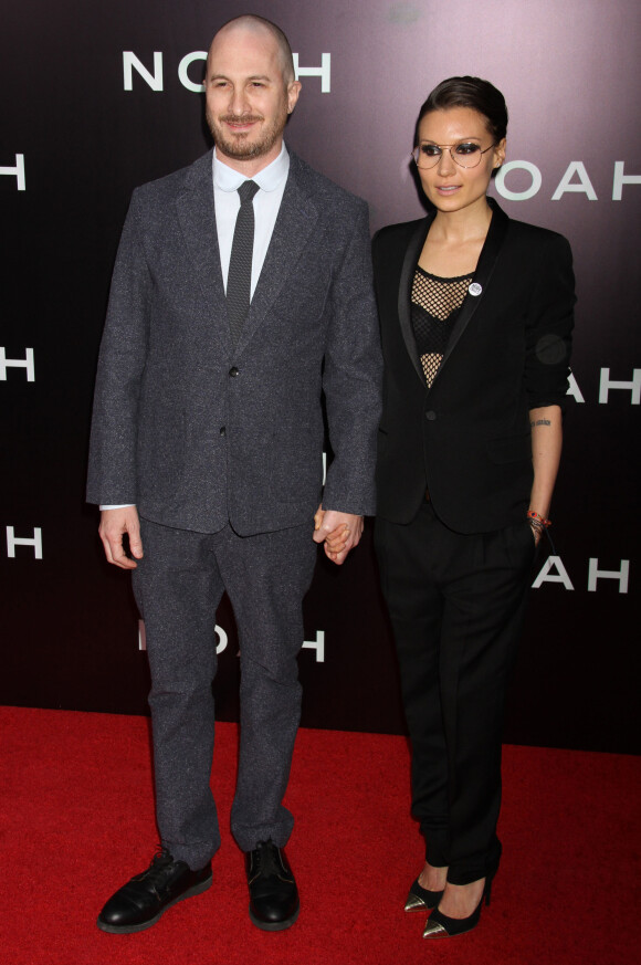 Darren Aronofsky et sa compagne à la première du film Noé, à New York, le 26 mars 2014.