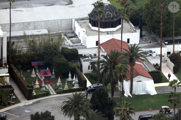 Les obsèques de L'Wren Scott se sont déroulés au cimetière Hollywood Forever à Hollywood, le 25 mars 2014.