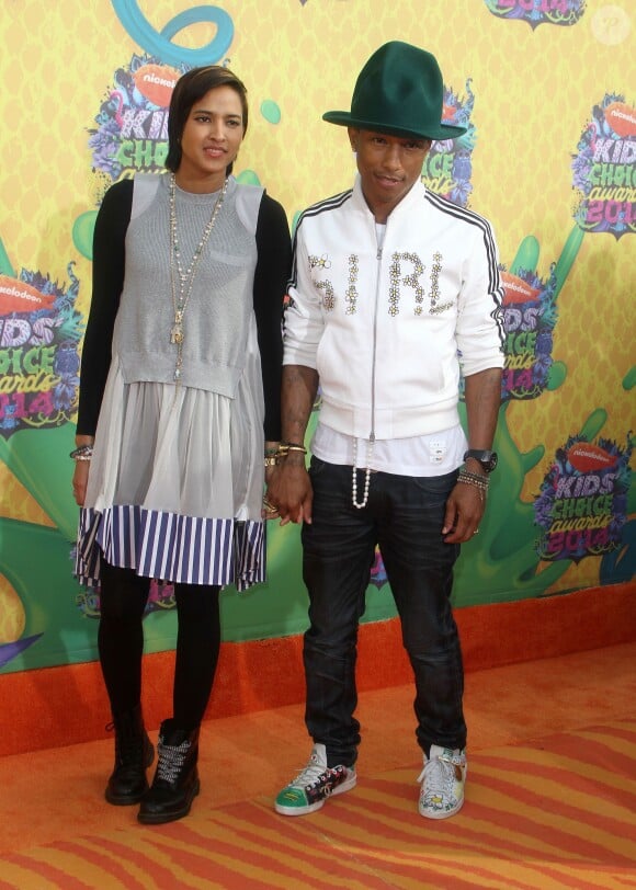 Pharrell Williams et sa femme Helen Lasichanh aux Kid's Choice Awards 2014