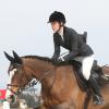 Charlotte Casiraghi participe au jumping international lors du "GPA Jump Festival" à l'hippodrome de Cagnes-sur-Mer, le 29 mars 2014. La fille de Caroline de Hanovre fait son grand retour à cheval depuis son accouchement en décembre