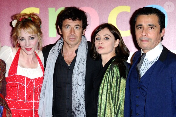 Julie Depardieu, Patrick Bruel, Emmanuelle Béart et Ariel Wizman à l'avant-première du film "Les Yeux Jaunes Des Crocodiles" au Gaumont Marignan à Paris, le 31 mars 2014.