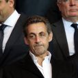 Nicolas Sarkozy - Au Parc des Princes pour le match PSG-Chelsea en quart de final de la Ligue des Champions, à Paris le 2 avril 2014.