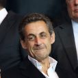Nicolas Sarkozy - Au Parc des Princes pour le match PSG-Chelsea en quart de final de la Ligue des Champions, à Paris le 2 avril 2014.