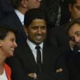 Najat Vallaud-Belkacem et Nicolas Sarkozy - Au Parc des Princes pour le match PSG-Chelsea en quart de final de la Ligue des Champions, à Paris le 2 avril 2014.