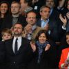 La maire de PAris, Anne Hidalgo, et Najat Vallaud-Belkacem - Au Parc des Princes pour le match PSG-Chelsea en quart de final de la Ligue des Champions, à Paris le 2 avril 2014.