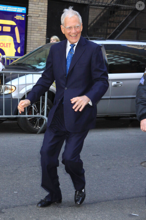David Letterman à New York, le 2 avril 2014. 