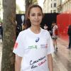 Aïda Touihri au départ du Marathon de Paris le 6 avril 2014, près des Champs-Elysées (Paris).
